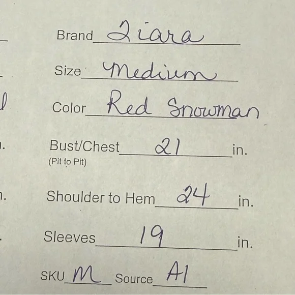 Tiara Intl Red Snowman Zip Cardigan Sweater M Holiday Christmas Knit - Picture 7 of 7